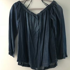Denim Off the Shoulder tip by Cloth and Stone